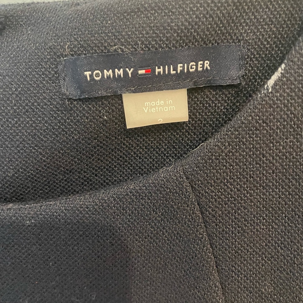 NWOT Tommy Hilfiger Navy Dress with White Trim - Picture 4 of 4